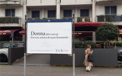 Parma,manifesti strappati:“donna [don-na] s.f. Persona adulta di sesso femminile”