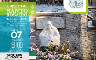 L’Aquila, 7 marzo: incontro di preghiera per i bambini abortiti